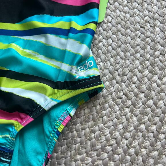 Speedo One Piece Prolt Volt Back Printed Sz 28/Small - Picture 6 of 8